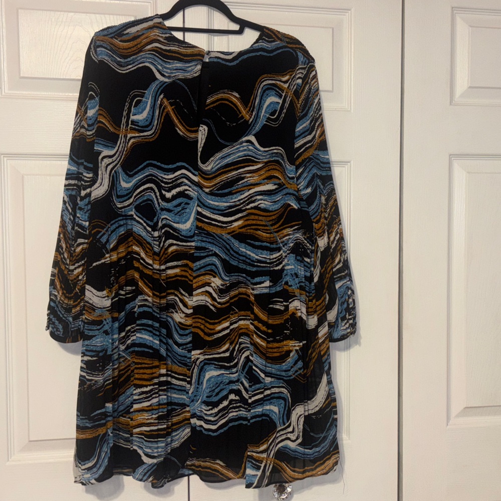 Nine West Multicolor Wave Pattern Mini Dress - Picture 2 of 5